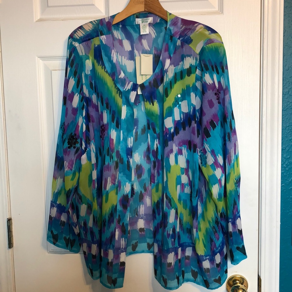 Size 2X Laura Ashley silk jacket